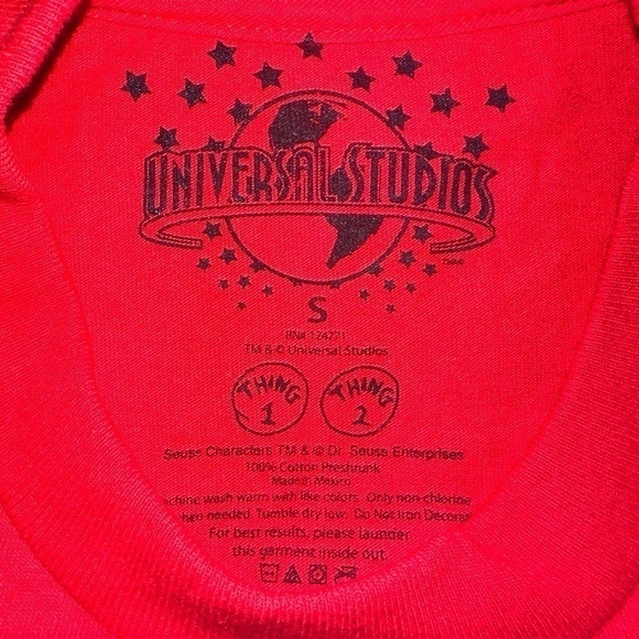 Universal Studios Thing 1 Red Cat in the Hat Adult Size S Cotton - Picture 3 of 3